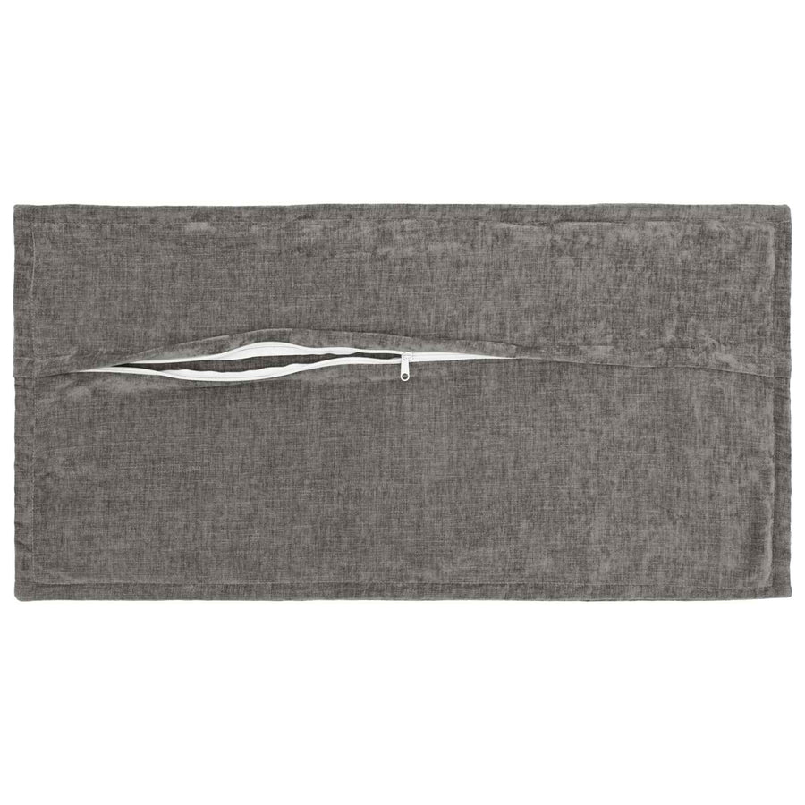 Cushion 2 pcs HOUTEN Dark Grey 40 x 80 cm Chenille Fabric