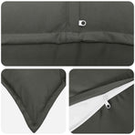 Cushion with Pillow HOUTEN 2 pcs Anthracite Polyester