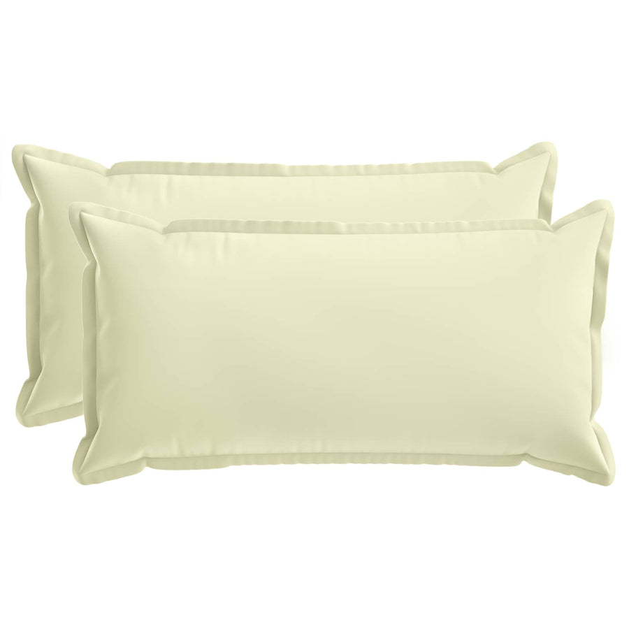 Throw Pillow 2 pcs HOUTEN Cream 40 x 80 cm Polyester