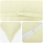 Throw Pillow 6 pcs HOUTEN Cream 40 x 80 cm Polyester