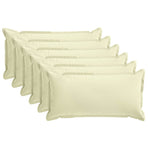 Throw Pillow 6 pcs HOUTEN Cream 40 x 80 cm Polyester