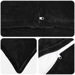 Throw Pillow 2 pcs HOUTEN Black 40 x 80 cm Flannel
