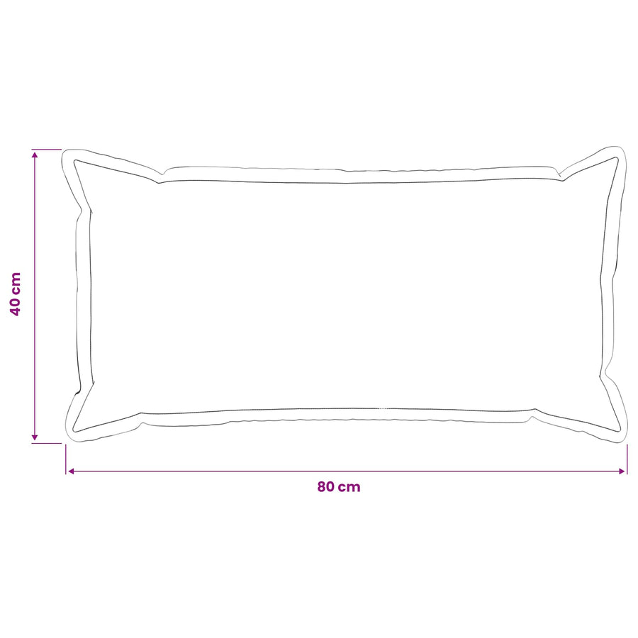 Throw Pillow 2 pcs HOUTEN Black 40 x 80 cm Flannel