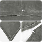 Throw Pillow 2 pcs HOUTEN Dark Grey 40 x 80 cm Flannel