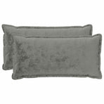 Throw Pillow 2 pcs HOUTEN Dark Grey 40 x 80 cm Flannel