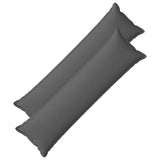 Cushion with Pillow HOUTEN 2 pcs Light Grey Faux Linen