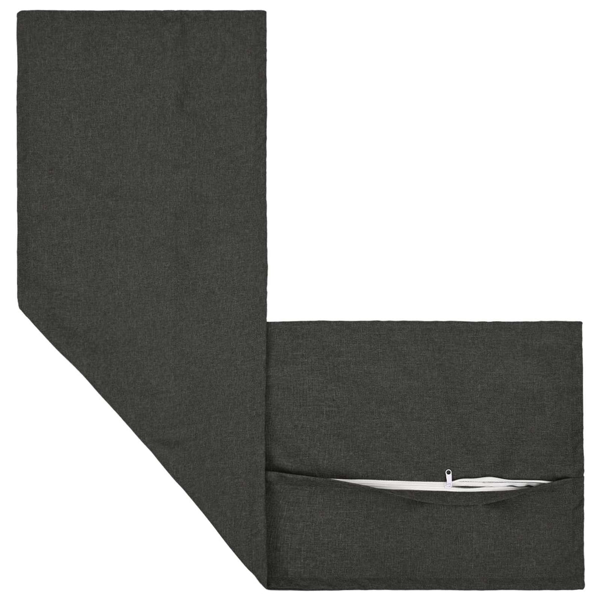 Cushion with Pillow HOUTEN Dark Grey 40 x 145 cm Faux Linen