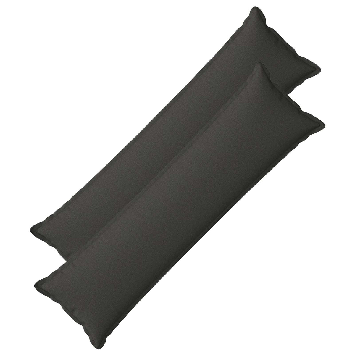 Cushion with Pillow HOUTEN 2 pcs Dark Grey Faux Linen