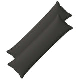 Cushion with Pillow HOUTEN 2 pcs Dark Grey Faux Linen