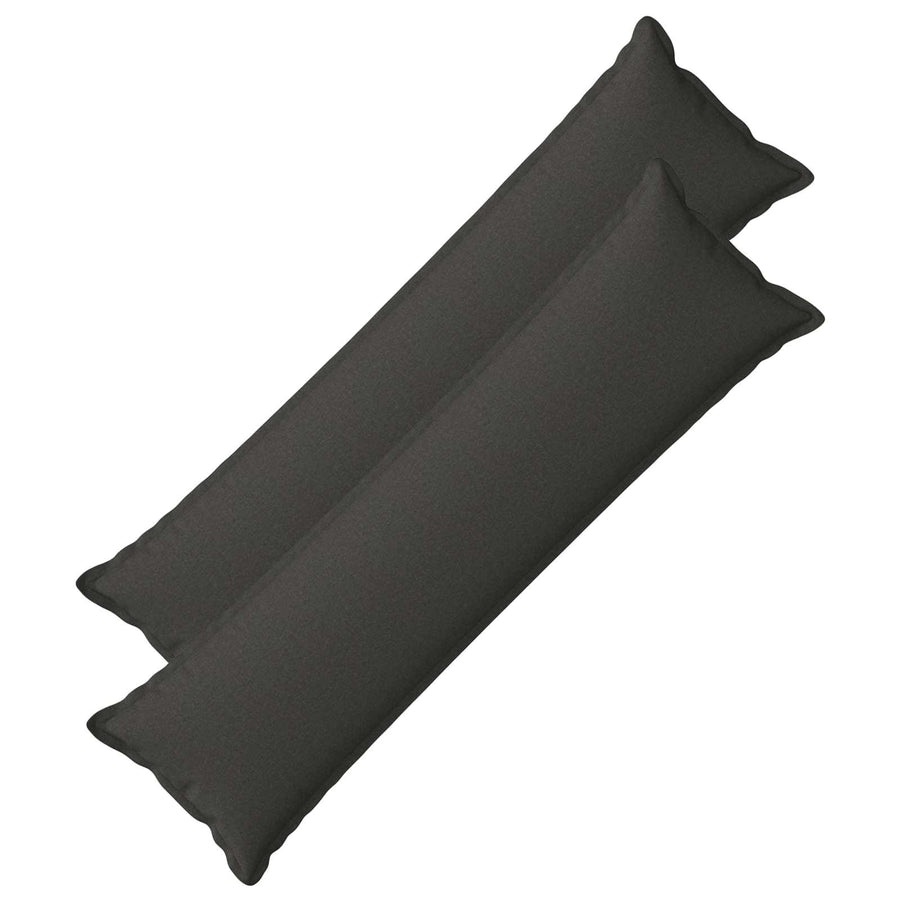 Throw Pillow 2 pcs HOUTEN Dark Grey 40 x 145 cm Faux Linen