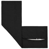 Cushion with Pillow HOUTEN Black 40 x 145 cm Faux Linen - Side View