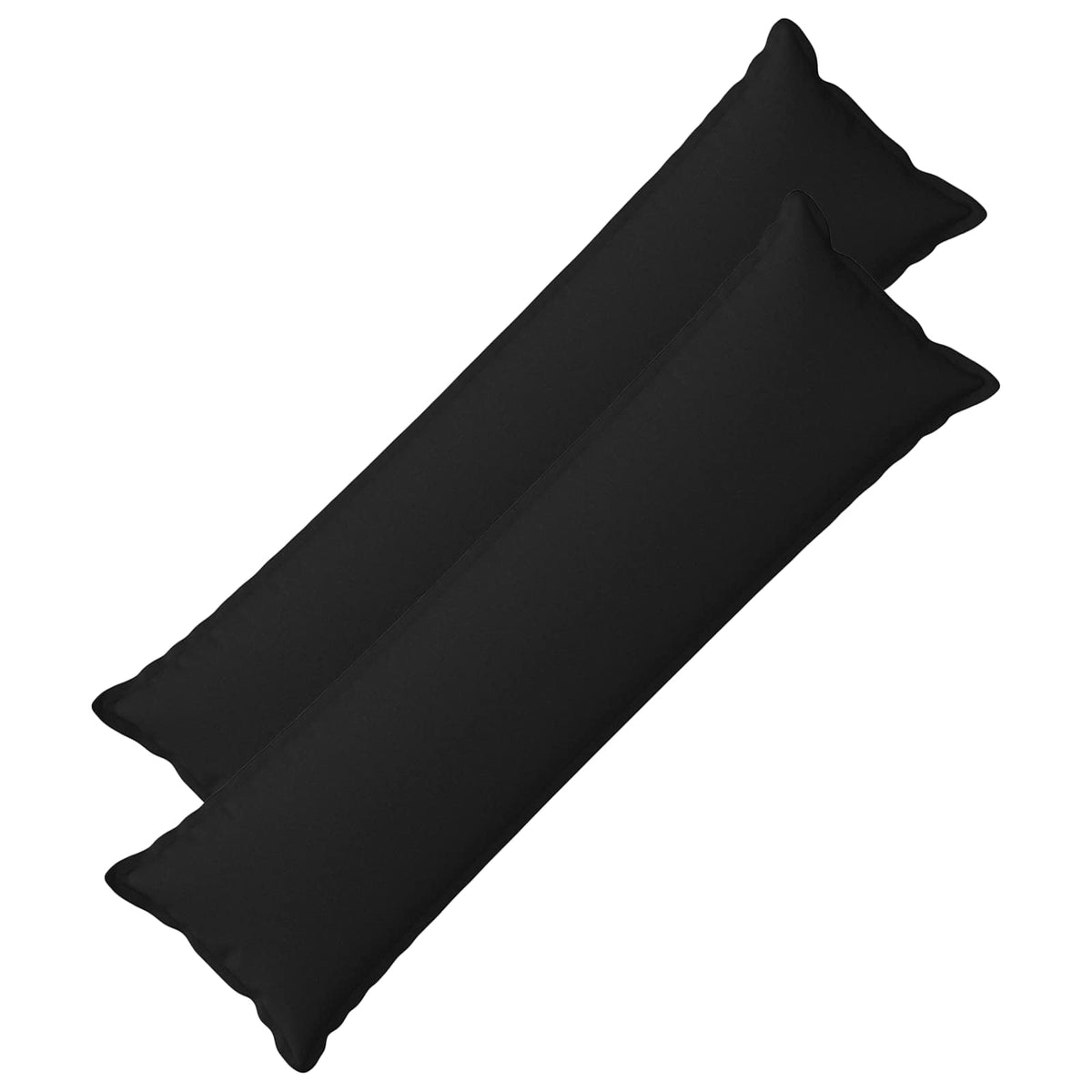 Cushion with Pillow HOUTEN 2 pcs Black Faux Linen