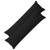 Cushion with Pillow HOUTEN 2 pcs Black Faux Linen