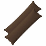Cushion with Pillow HOUTEN 2 pcs Brown Faux Linen