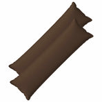 Cushion 2 pcs HOUTEN Brown 40 x 145 cm Faux Linen