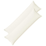Cushion with Pillow HOUTEN 2 pcs White Faux Linen