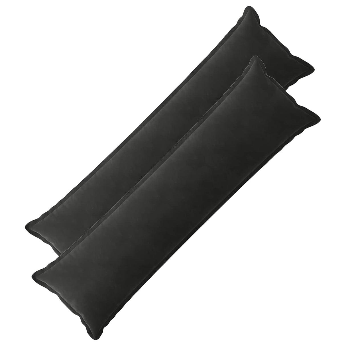 Cushion with Pillow HOUTEN 2 pcs Black Velvet