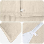 Throw Pillow 2 pcs HOUTEN Cream 40 x 145 cm Chenille Fabric
