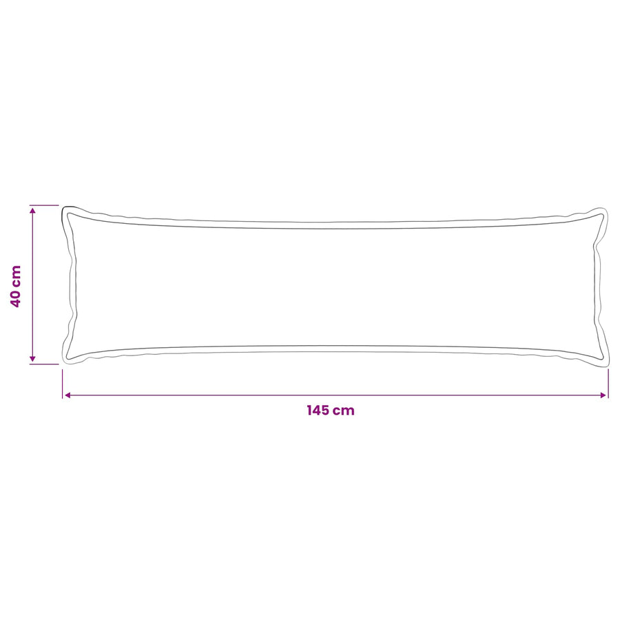 Throw Pillow 2 pcs HOUTEN Black 40 x 145 cm Flannel