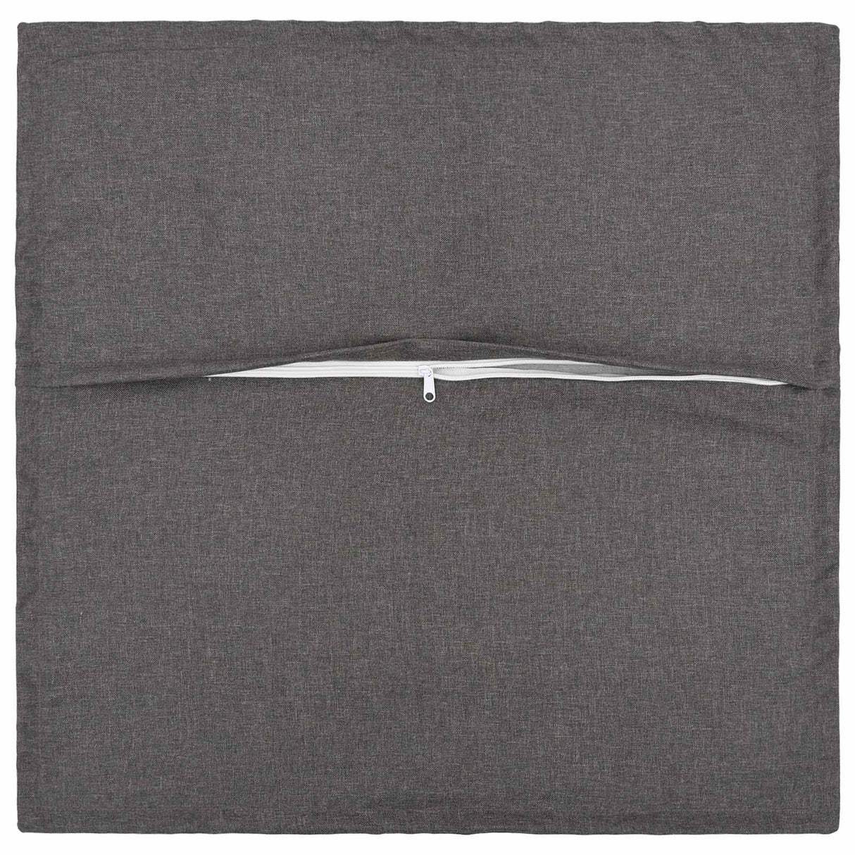 Cushion with Pillow HOUTEN 2 pcs Light Grey Faux Linen