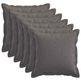 Cushion with Pillow HOUTEN 6 pcs Light Grey Faux Linen