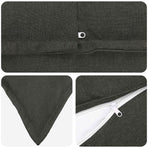 Cushion 12 pcs HOUTEN Dark Grey 45 x 45 cm Faux Linen