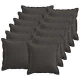 Cushion with Pillow HOUTEN 12 pcs Dark Grey Faux Linen