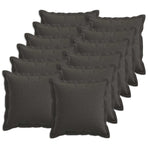 Cushion 12 pcs HOUTEN Dark Grey 45 x 45 cm Faux Linen