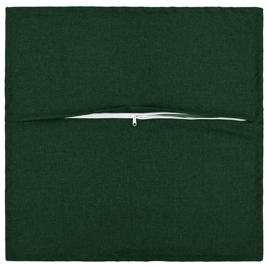 Cushion 2 pcs HOUTEN Dark Green 45 x 45 cm Faux Linen