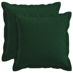 Cushion 2 pcs HOUTEN Dark Green 45 x 45 cm Faux Linen