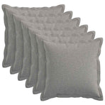 Cushion 6 pcs HOUTEN Cloud Grey 45 x 45 cm Faux Linen