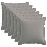 Cushion with Pillow HOUTEN 6 pcs Cloud Grey Faux Linen