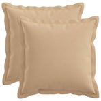 Cushion 2 pcs HOUTEN Cream 45 x 45 cm Faux Linen