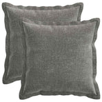 Throw Pillow 2 pcs HOUTEN Dark Grey 45 x 45 cm Chenille Fabric