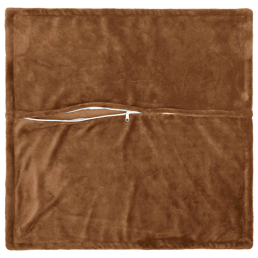 Throw Pillow 2 pcs HOUTEN Light Brown 45 x 45 cm Flannel