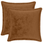 Throw Pillow 2 pcs HOUTEN Light Brown 45 x 45 cm Flannel
