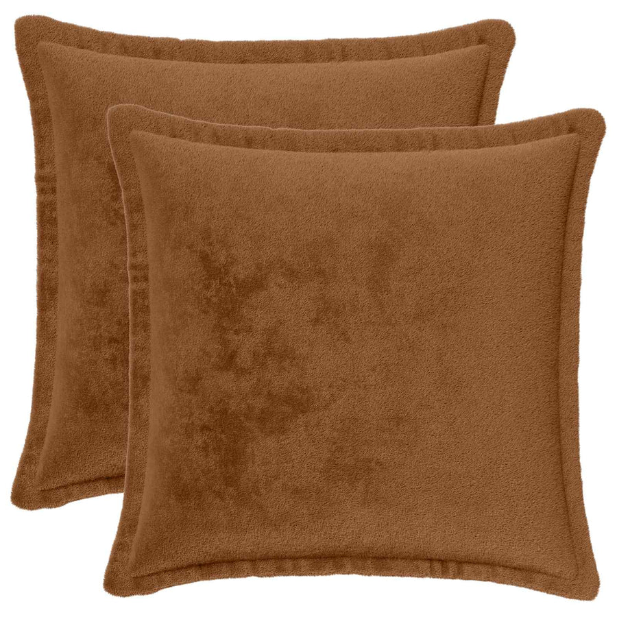 Throw Pillow 2 pcs HOUTEN Light Brown 45 x 45 cm Flannel