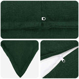 Cushion with Pillow HOUTEN 2 pcs Dark Green Faux Linen
