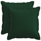 Cushion with Pillow HOUTEN 2 pcs Dark Green Faux Linen