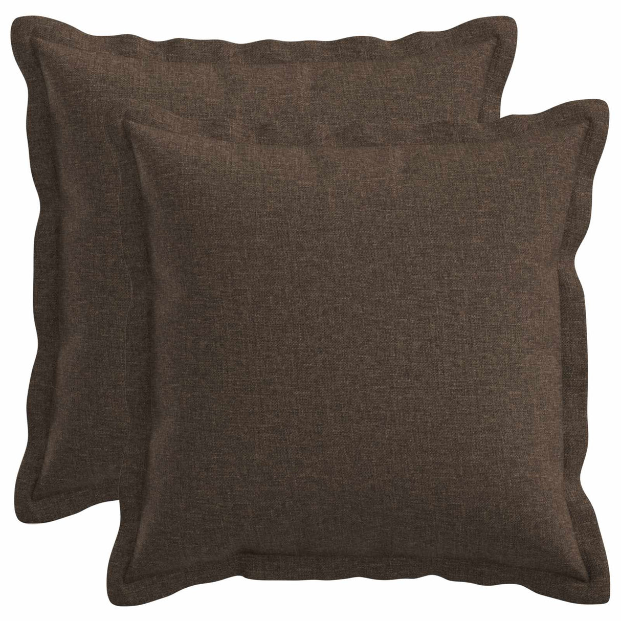 Cushion with Pillow HOUTEN 2 pcs Taupe Faux Linen