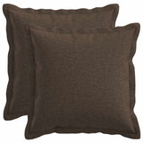 Cushion with Pillow HOUTEN 2 pcs Taupe Faux Linen