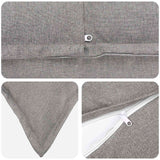 Cushion with Pillow HOUTEN 2 pcs Cloud Grey Faux Linen