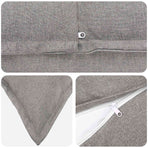Cushion 2 pcs HOUTEN Cloud Grey 50 x 50 cm Faux Linen