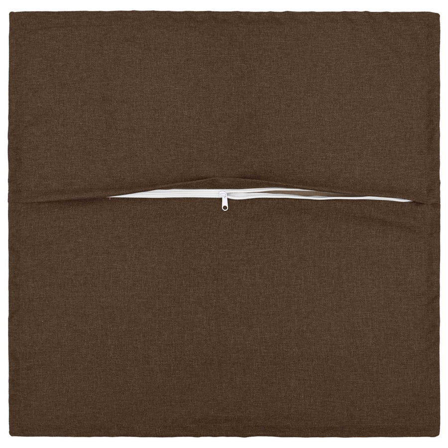 Throw Pillow 2 pcs HOUTEN Brown 50 x 50 cm Faux Linen