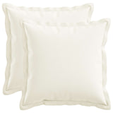 Cushion with Pillow HOUTEN 2 pcs White Faux Linen