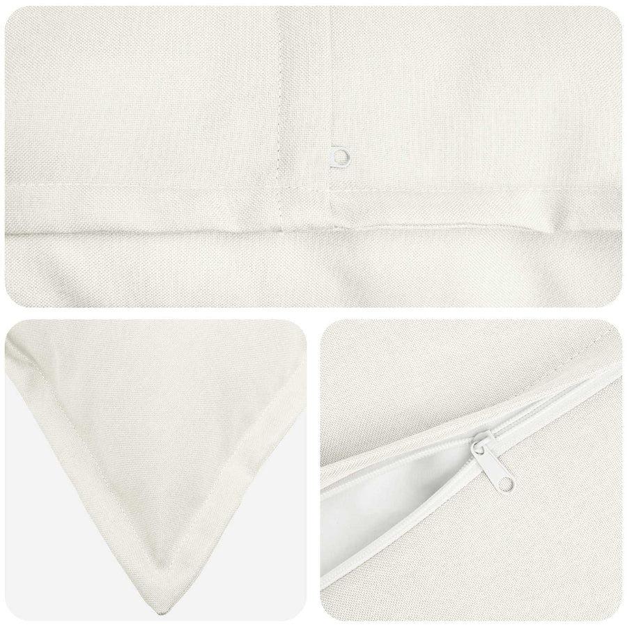 Throw Pillow 6 pcs HOUTEN White 50 x 50 cm Faux Linen