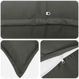 Cushion with Pillow HOUTEN 2 pcs Anthracite Polyester