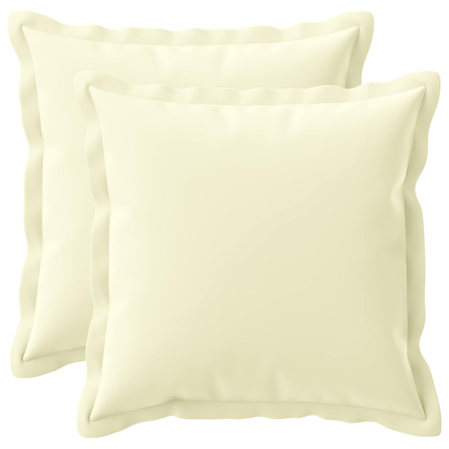 Throw Pillow 2 pcs HOUTEN Cream 50 x 50 cm Polyester