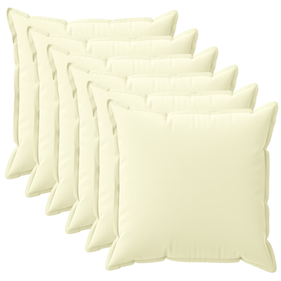 Throw Pillow 6 pcs HOUTEN Cream 50 x 50 cm Polyester