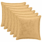 Throw Pillow 6 pcs HOUTEN Taupe 50 x 50 cm Flannel
